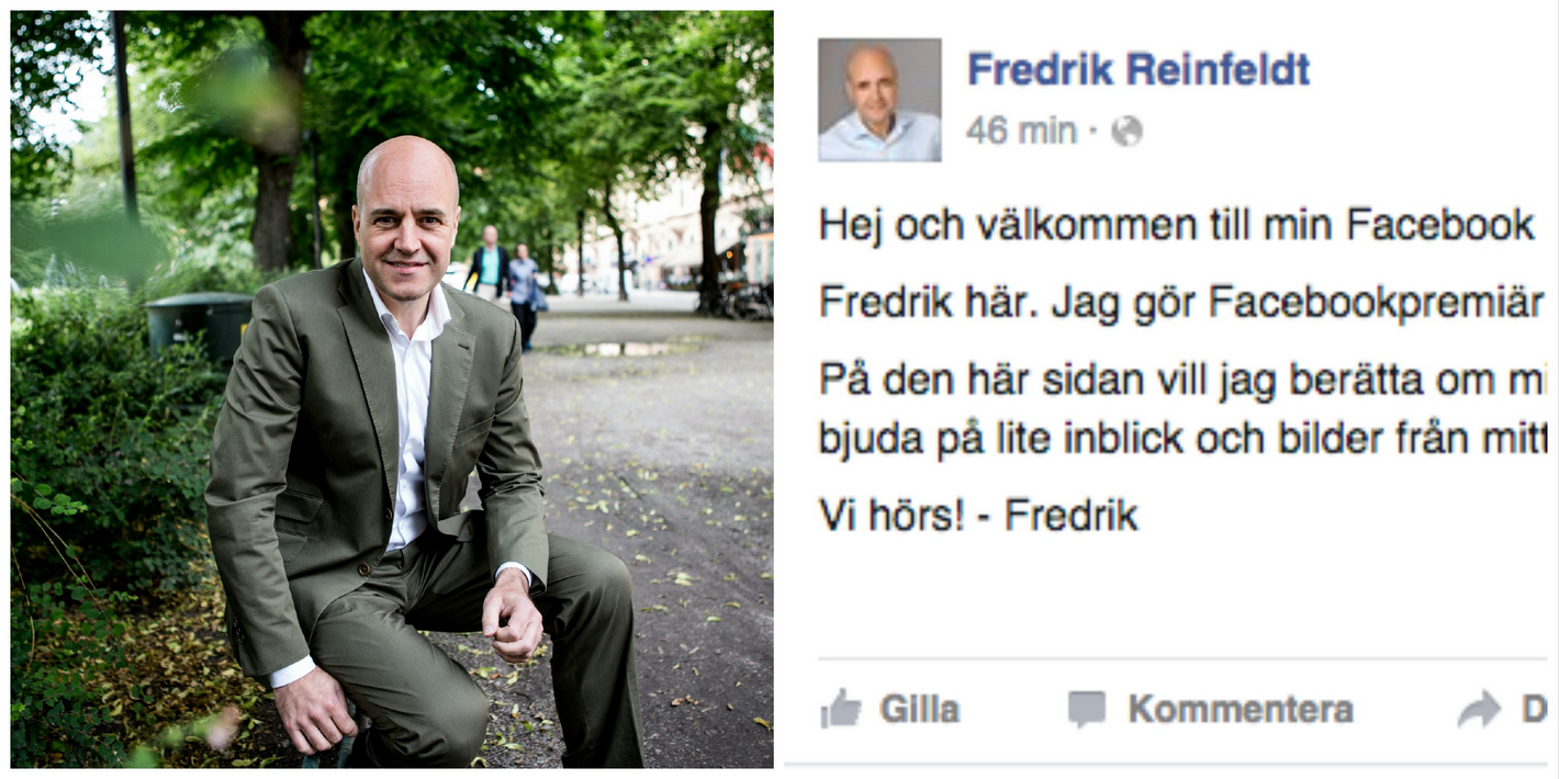Status, Facebook, Fredrik Reinfeldt, Statsminister